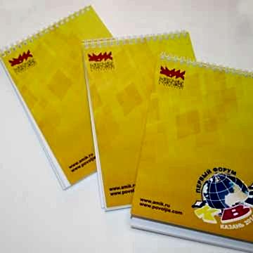 Изготовление блокнотов А5 с нанесением логотипа